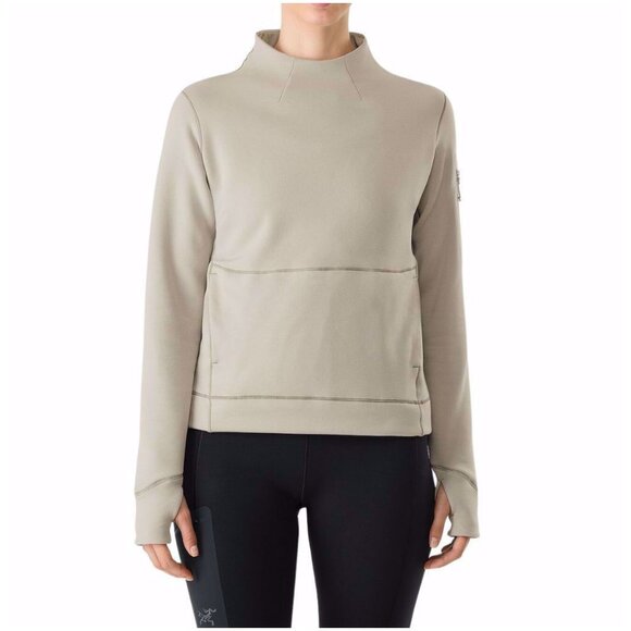 Arc’teryx women's Rho AR Mock Neck Pullover fleece beige size M medium Polartec - Picture 1 of 10